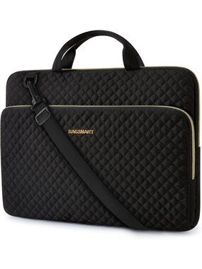 Stylish 15.6" Laptop Sleeve Case for Women - Protective Bag with Shoulder Strap